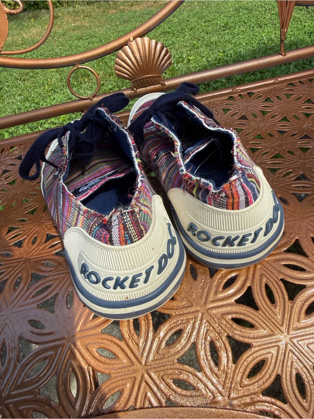 Rocket Dog Multicolor Striped Canvas Kids Sneakers